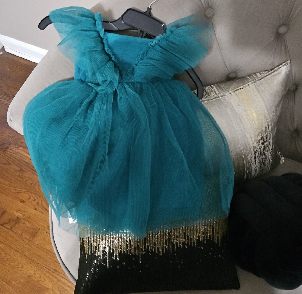 H&M Turquoise Ruffle Kids Dress - Picture 7 of 12